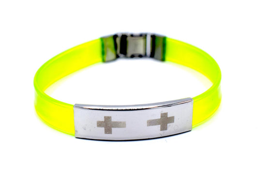 TWO CROSS YELLOW/GREEN BRACELET