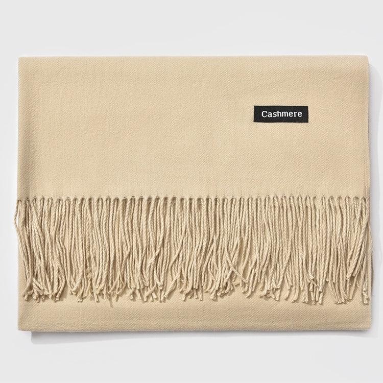 Viscose beige shawl Khaki